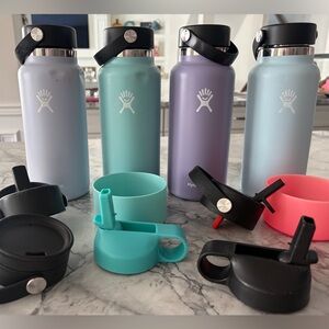Set of four 32oz hydroflask water bottles